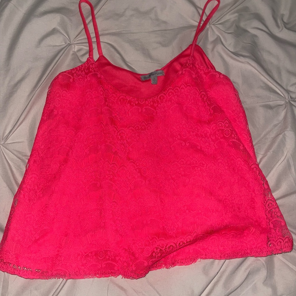 Charlotte Russe Pink Relaxed Crop Camisole